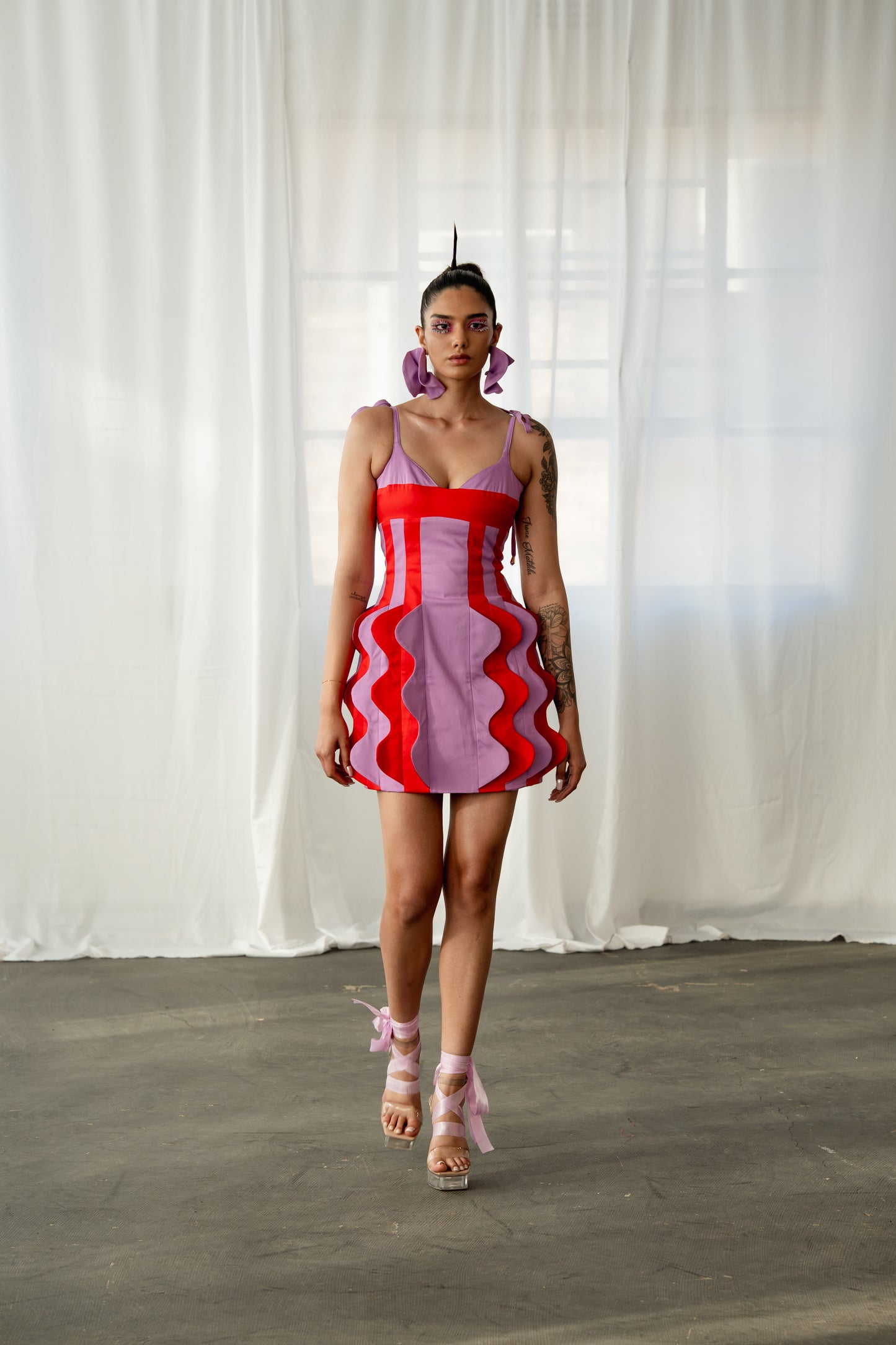 The Ripple Striped Minidress