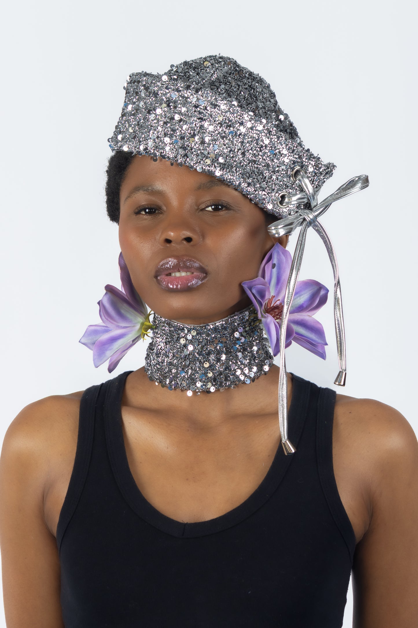 The Chromism Hat & Choker (Silver Opal)