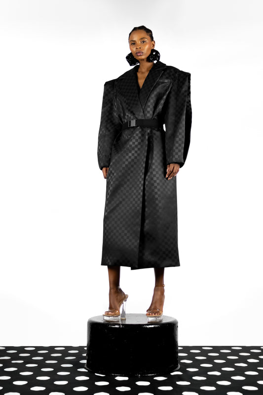 The Checkerboard Box Coat