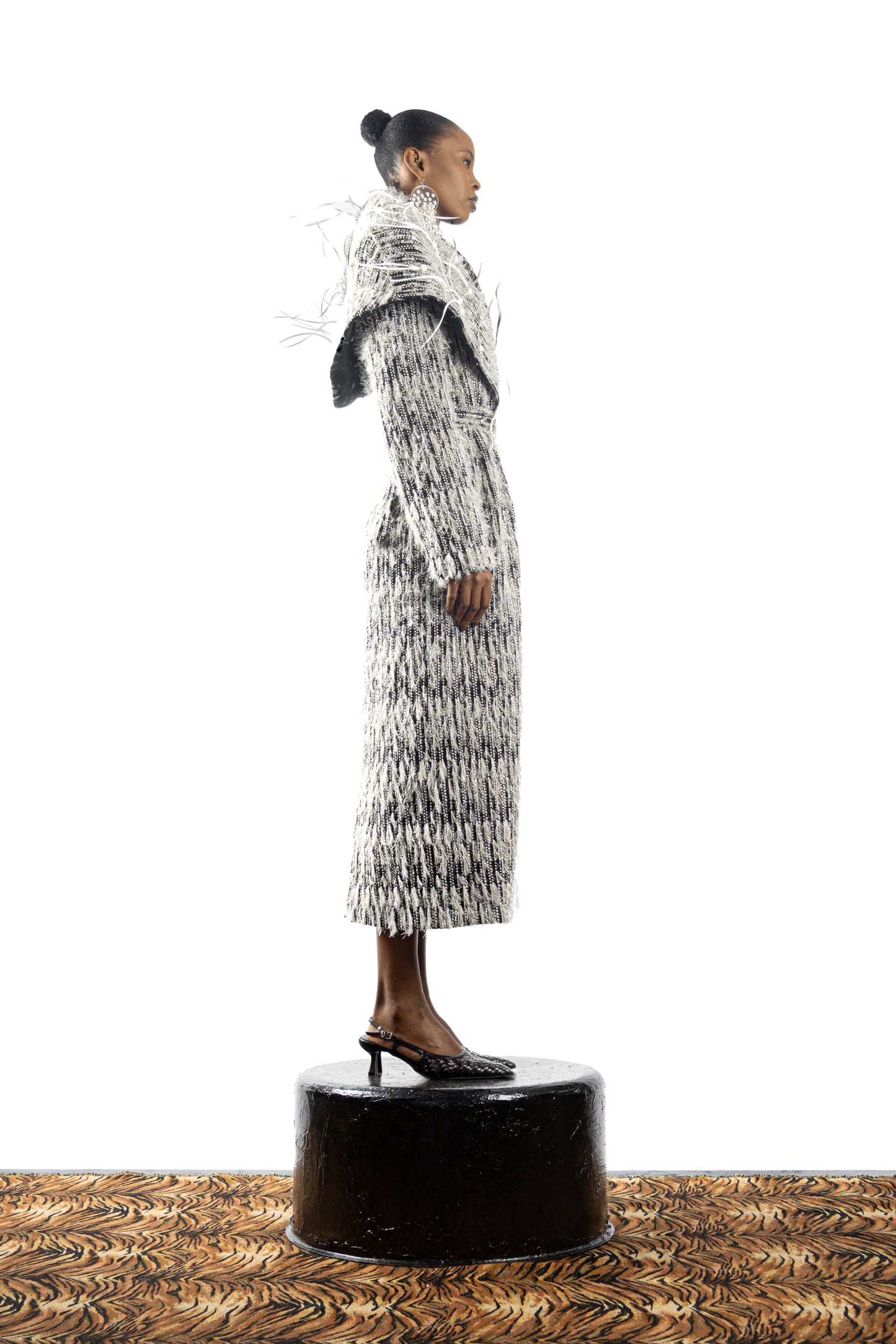 The Feathered Embellished Coat