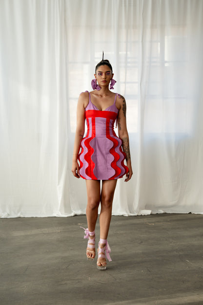 The Ripple Striped Minidress