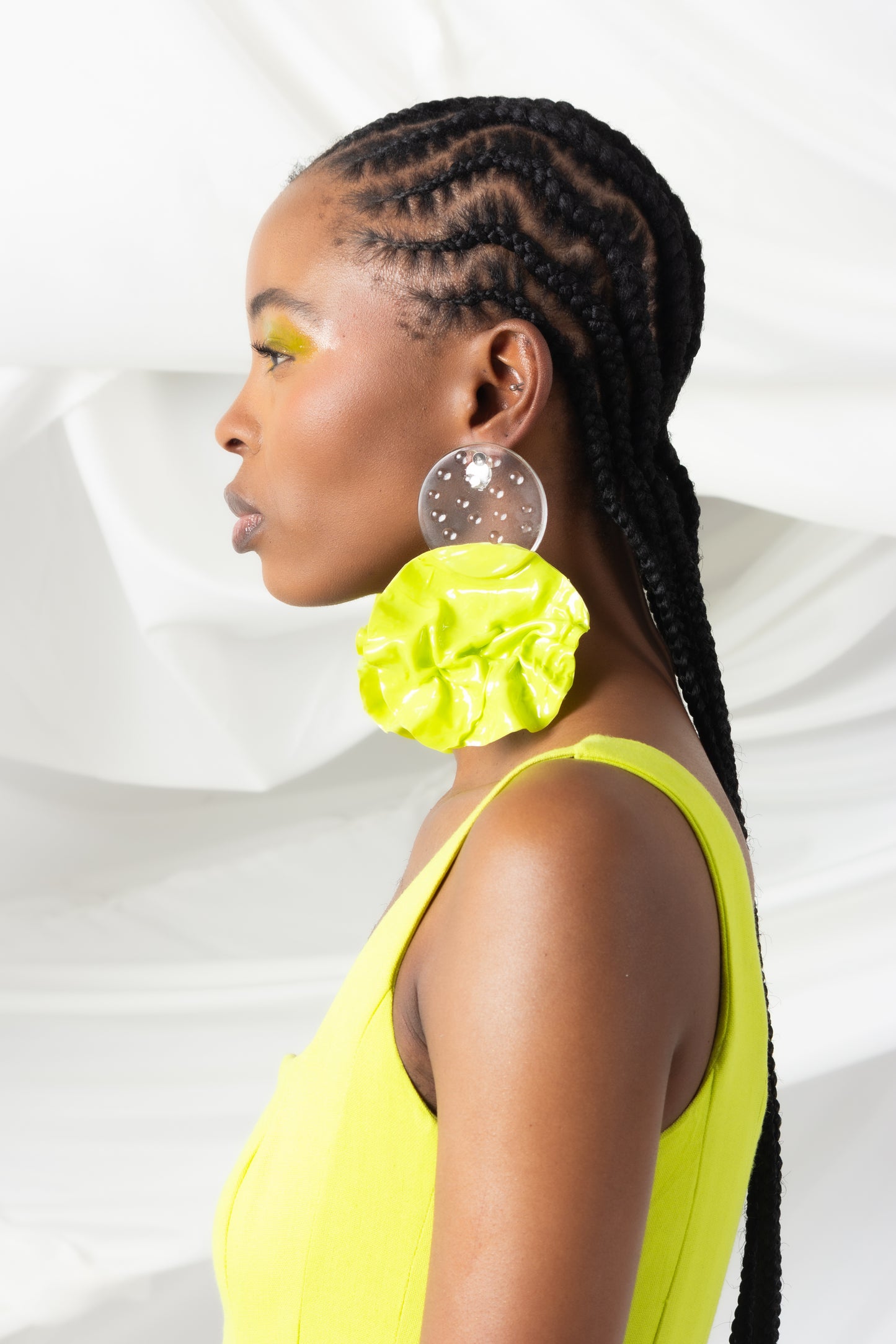 The Kinetic Earrings - Chartreuse Green