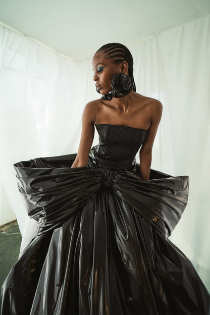The Checkerboard Gown Set