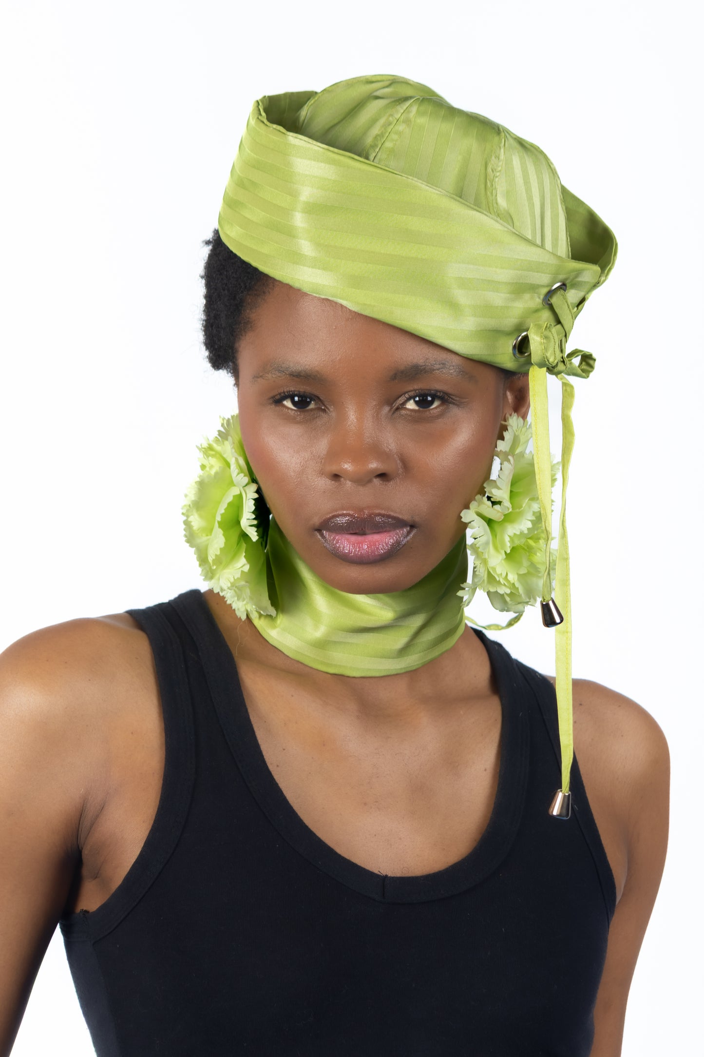 The Chromism Hat & Choker (Green Canopy Stripe)