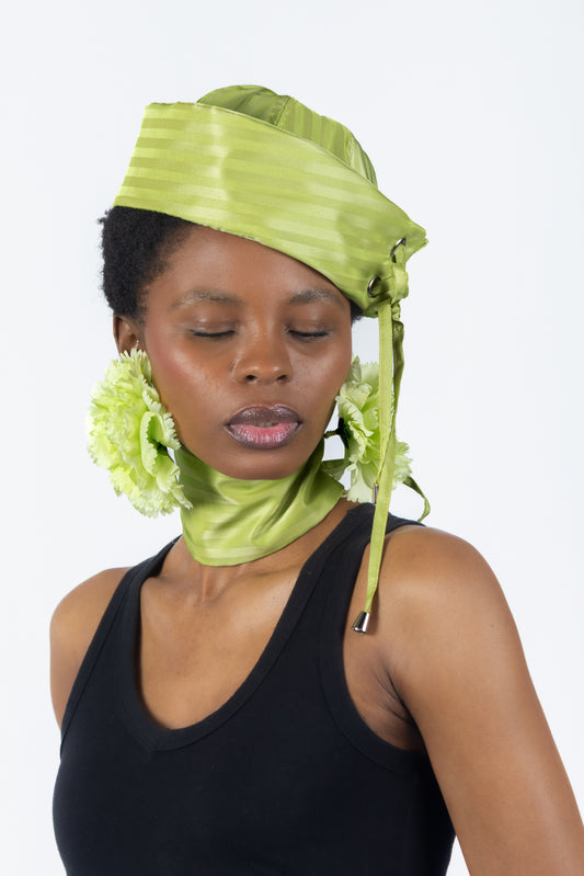 The Chromism Hat & Choker (Green Canopy Stripe)
