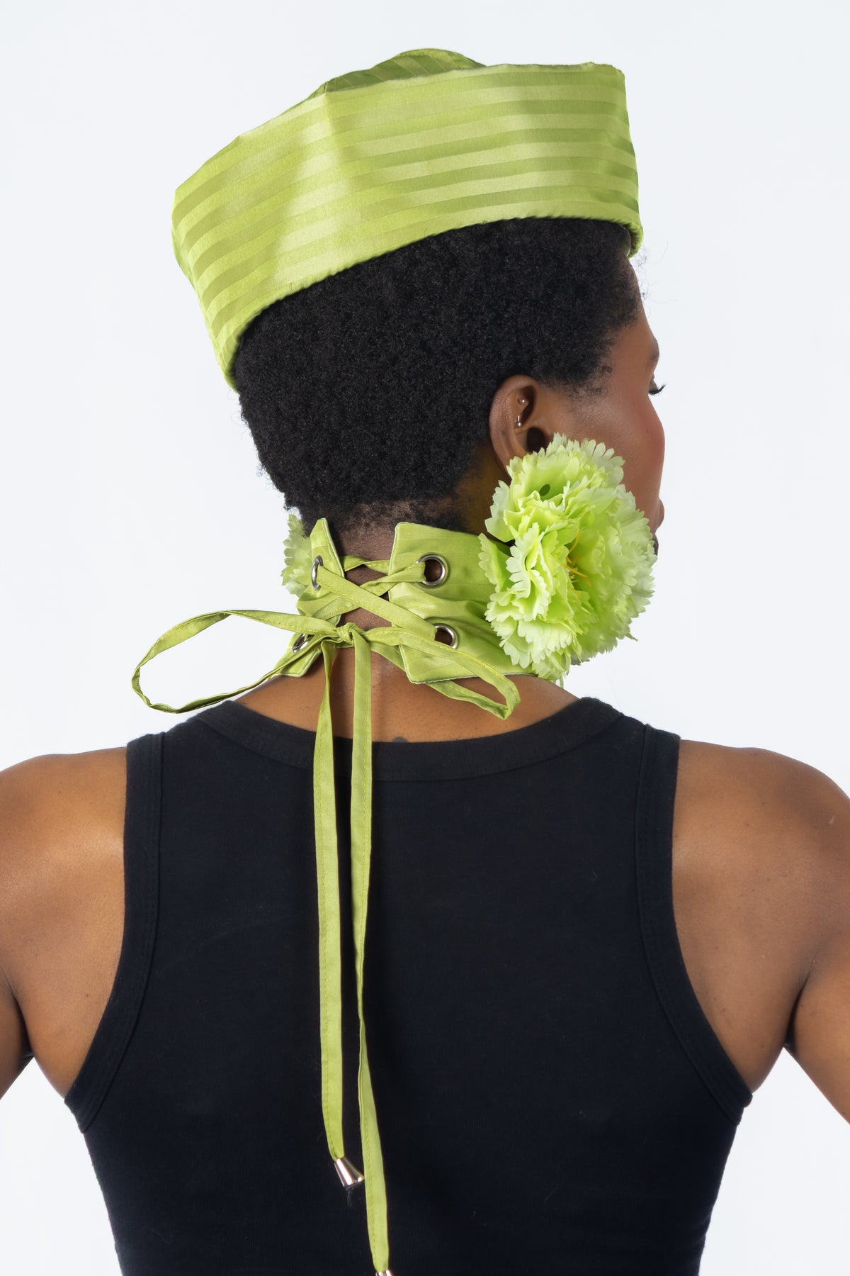 The Chromism Hat & Choker (Green Canopy Stripe)