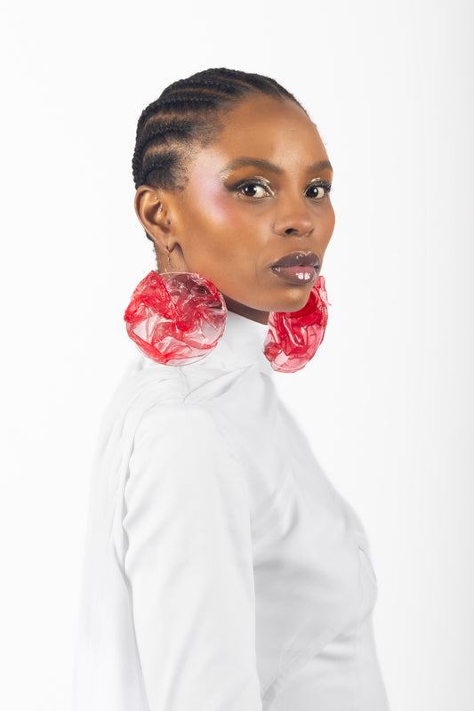 The Shard Earrings - Ruby