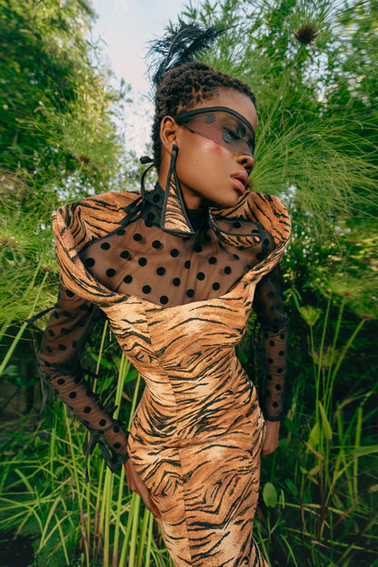 The Feline Structured Dress