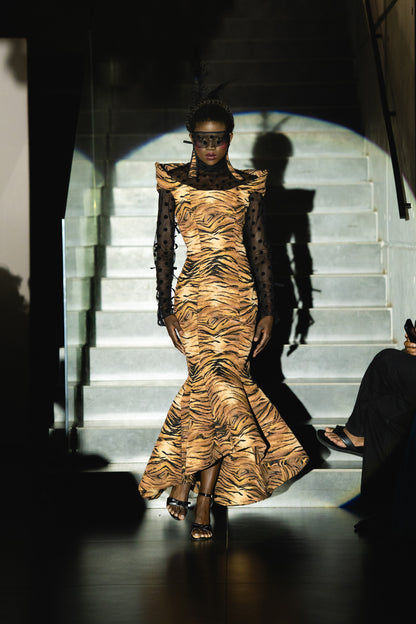 The Feline Structured Dress