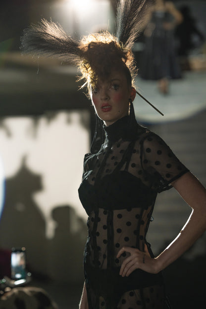 The Flocked Dress