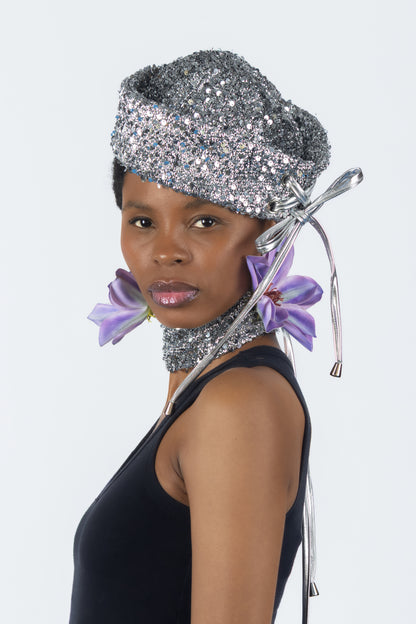 The Chromism Hat & Choker (Silver Opal)