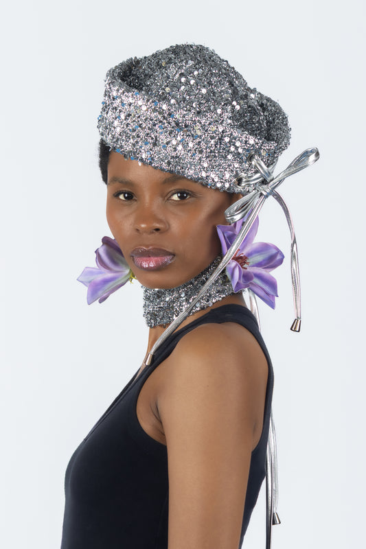 The Chromism Hat & Choker (Silver Opal)