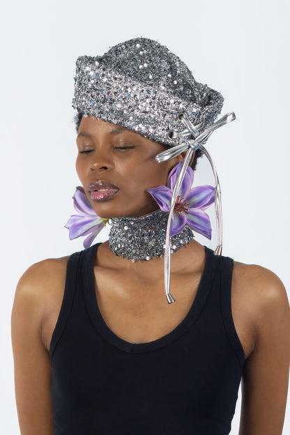 The Chromism Hat & Choker (Silver Opal)