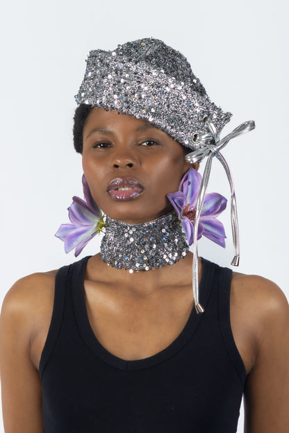 The Chromism Hat & Choker (Silver Opal)
