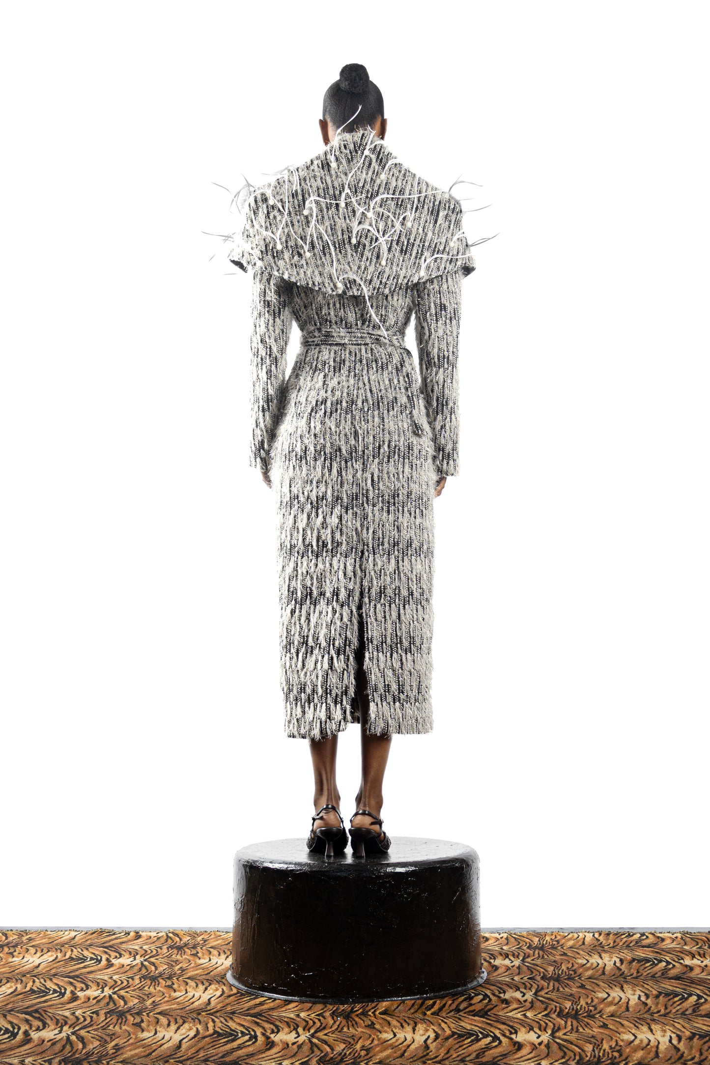 The Feathered Embellished Coat