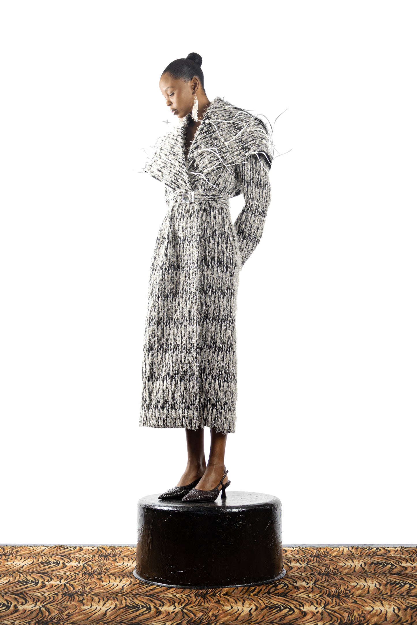 The Feathered Embellished Coat
