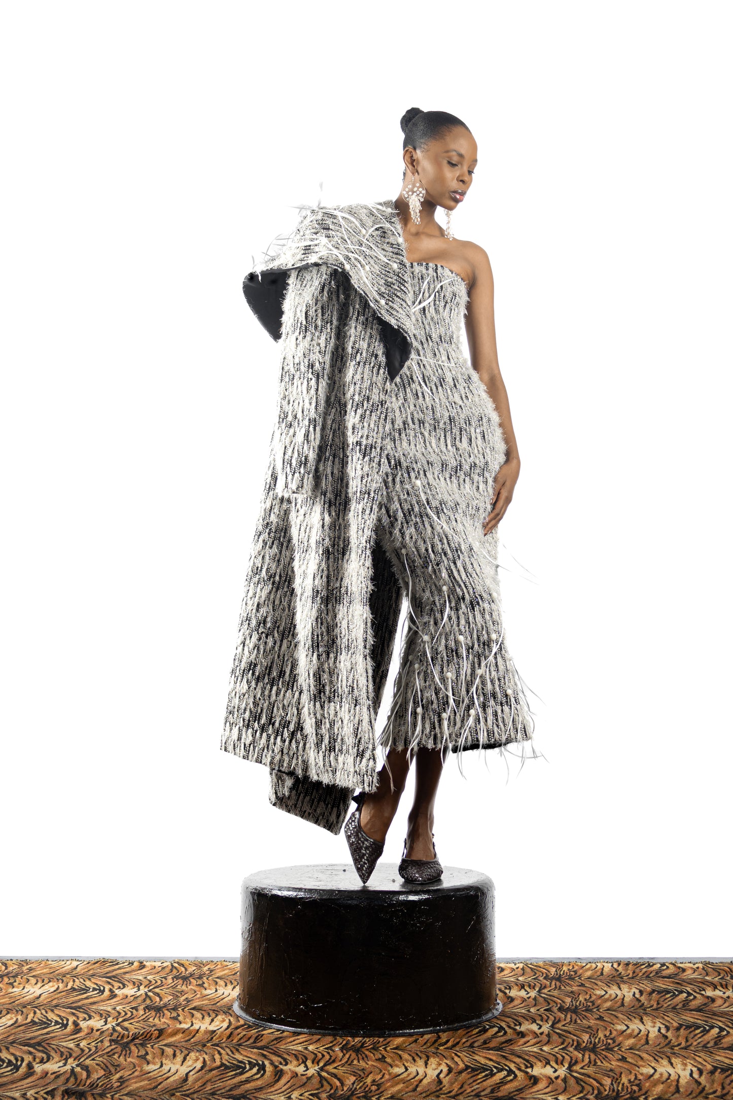 The Feathered Embellished Coat