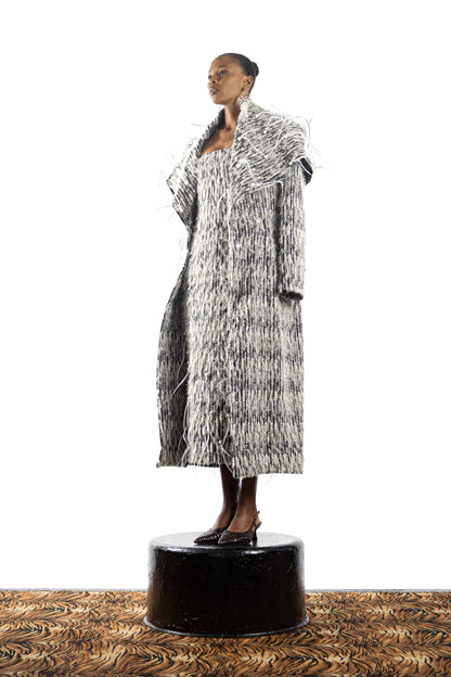 The Feathered Embellished Coat
