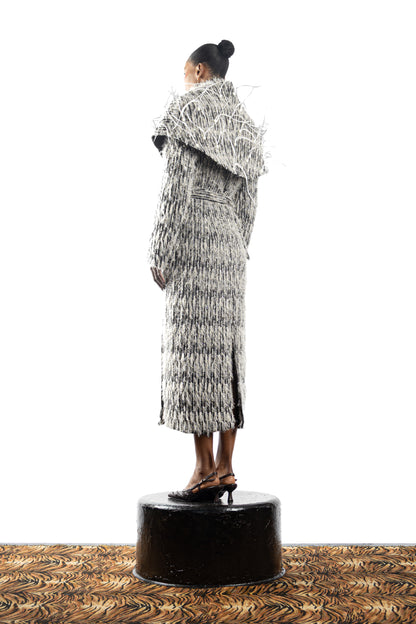 The Feathered Embellished Coat