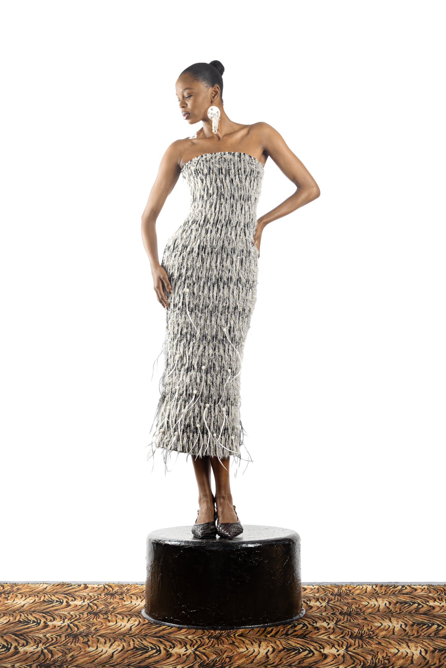 The Feathered Embellished Dress