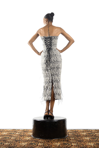 The Feathered Embellished Dress