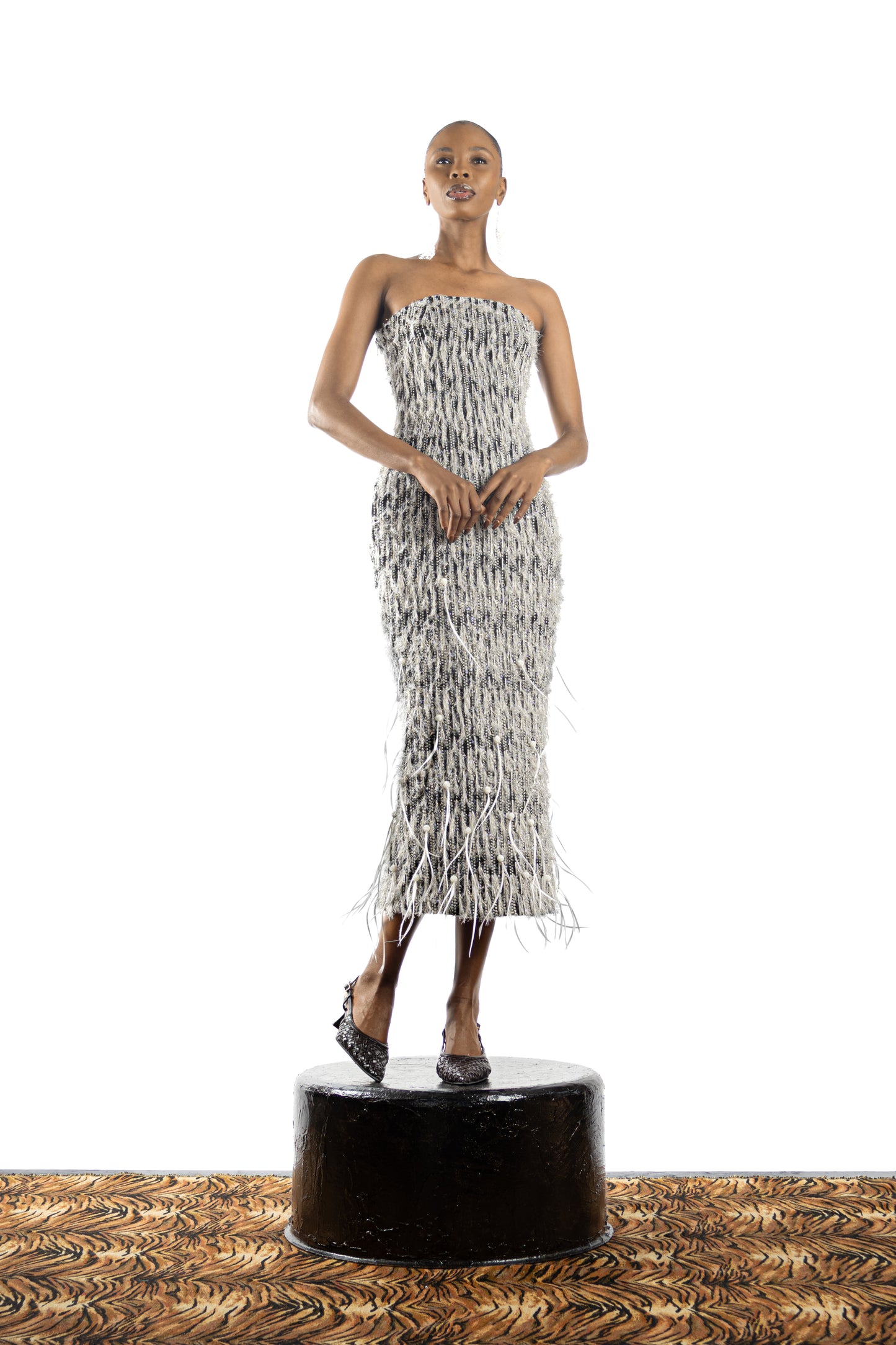 The Feathered Embellished Dress