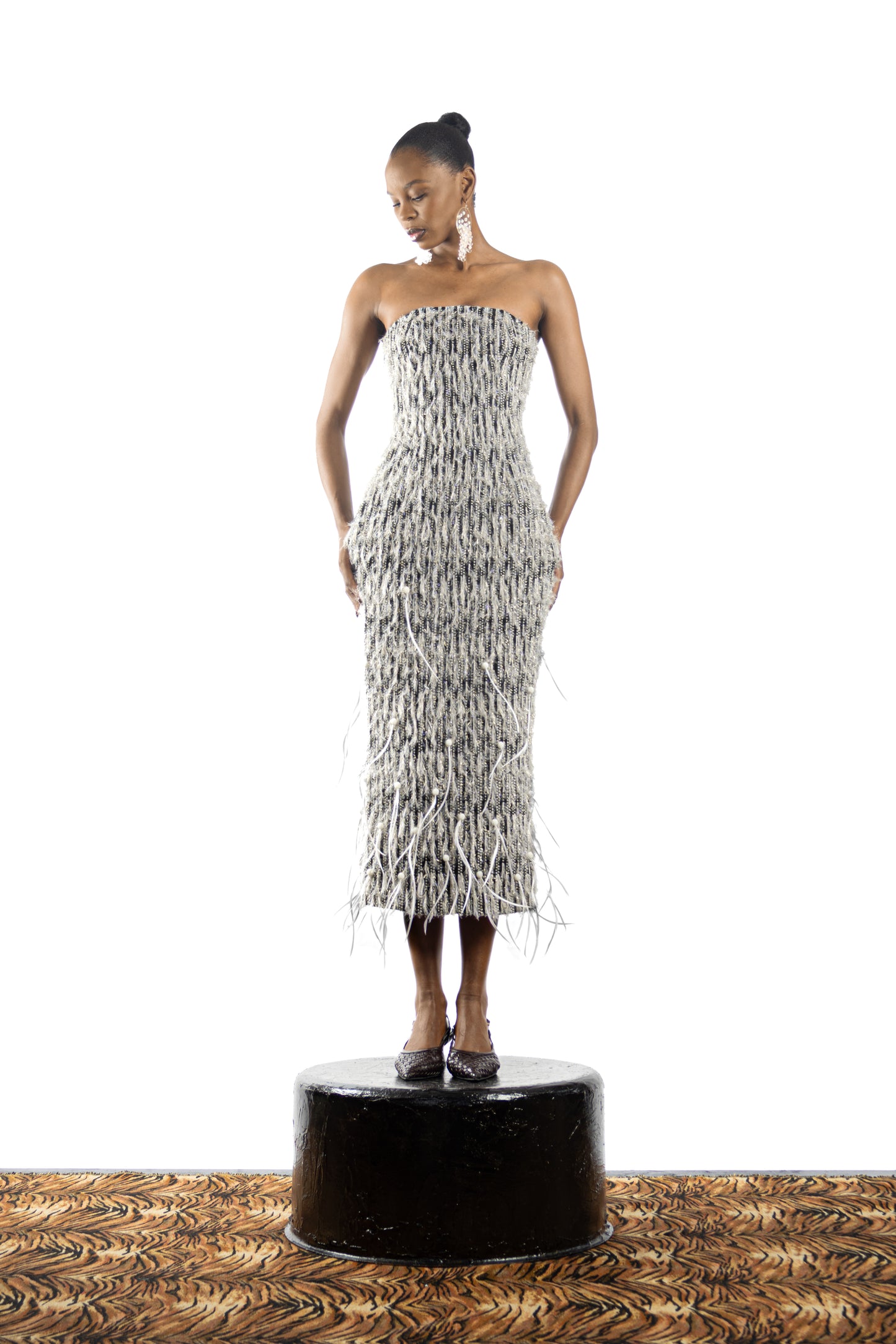 The Feathered Embellished Dress
