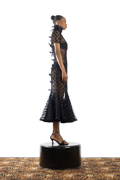 The Flocked Dress