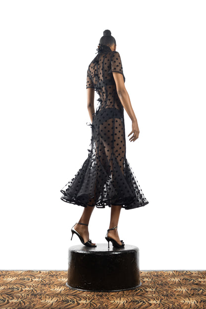 The Flocked Dress