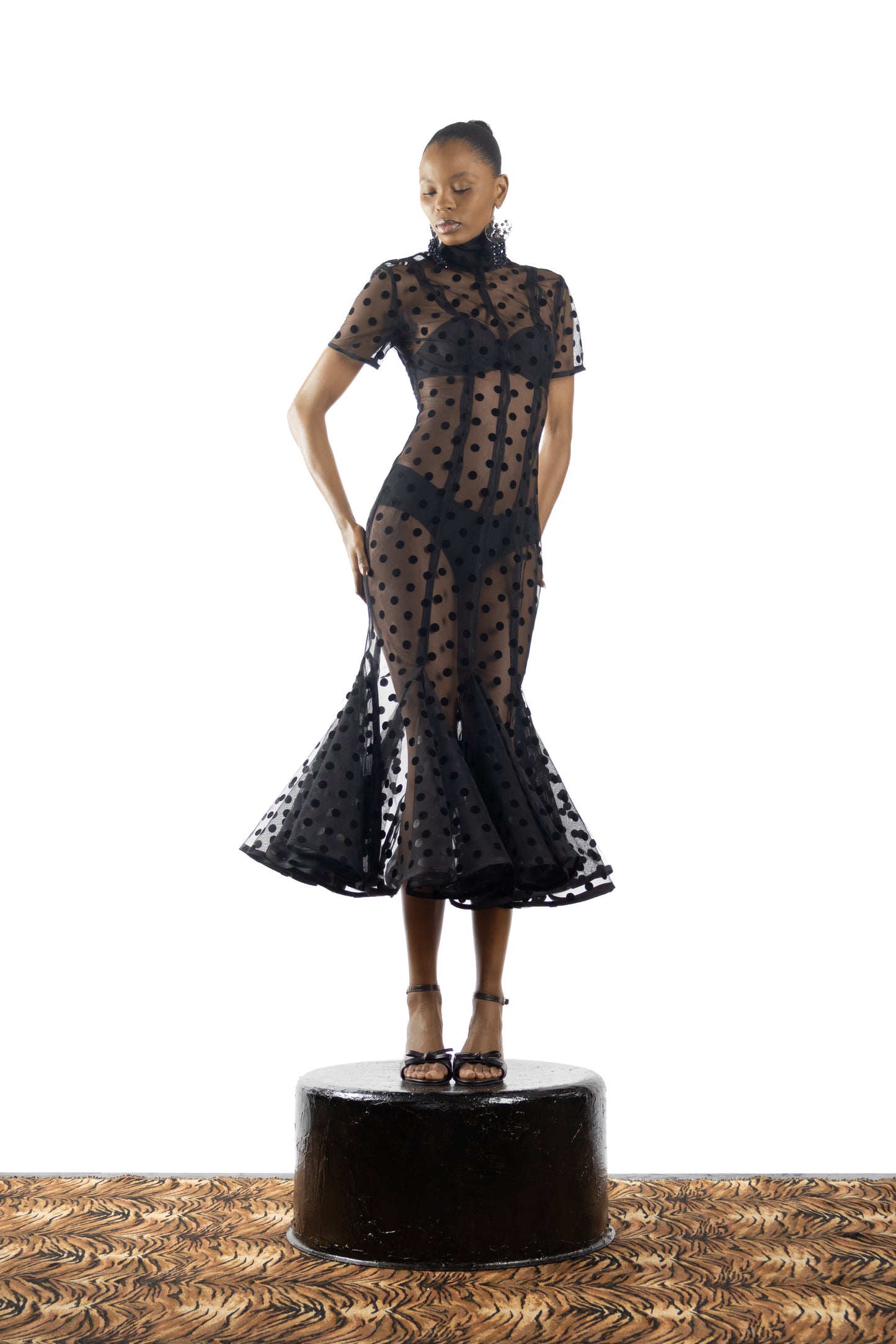 The Flocked Dress