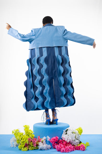 The Morpho Striped Box Coat