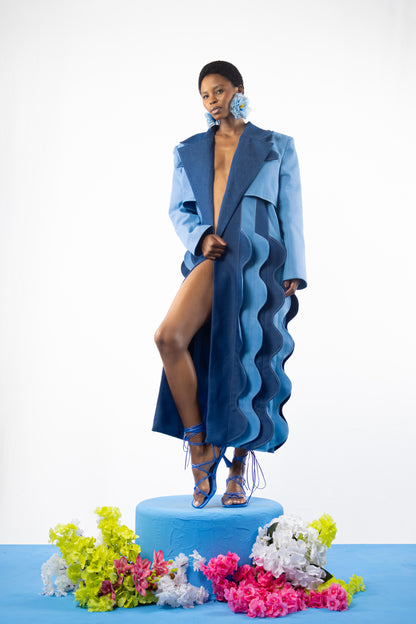 The Morpho Striped Box Coat