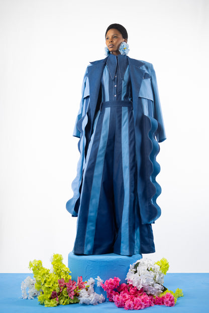 The Morpho Striped Box Coat