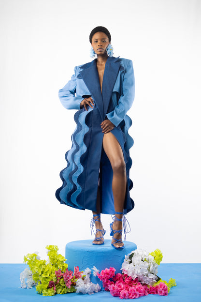 The Morpho Striped Box Coat