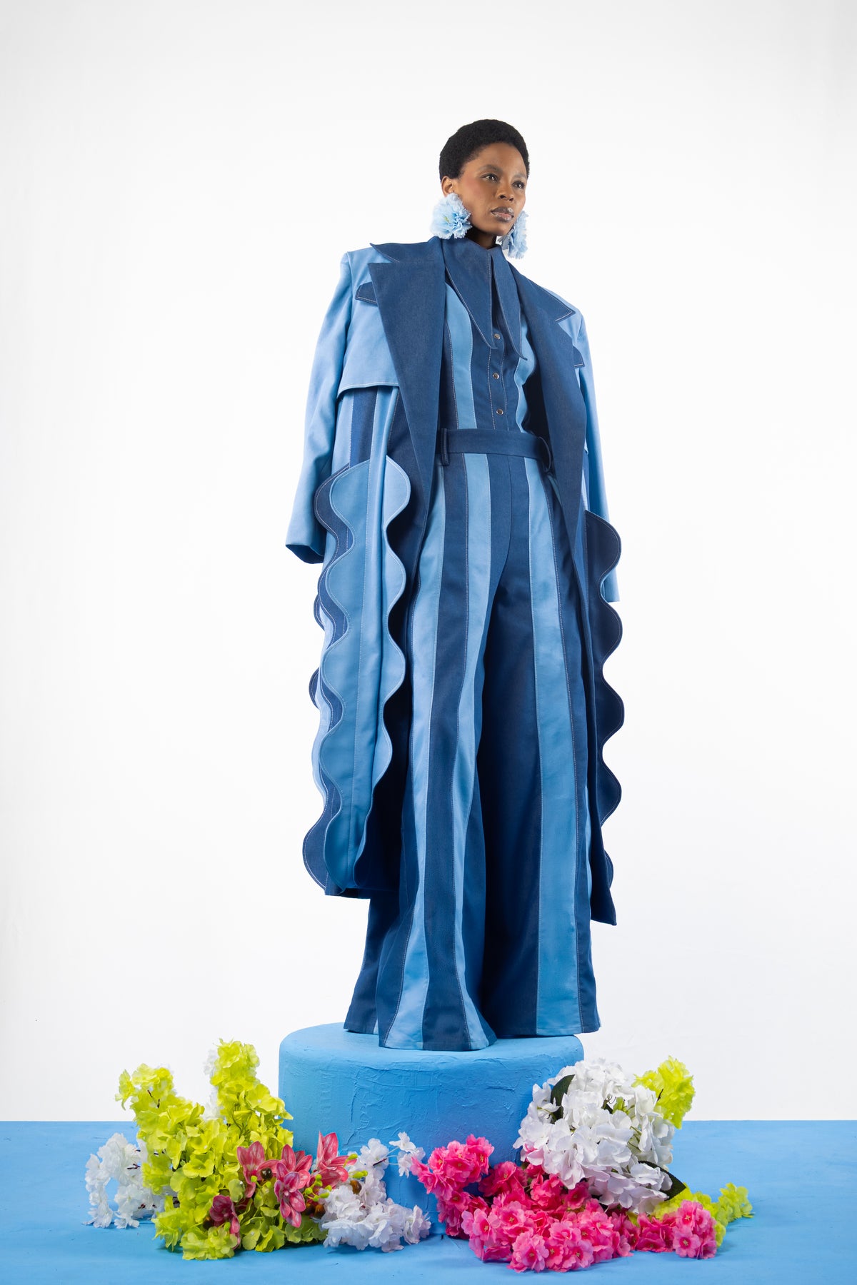 The Morpho Striped Box Coat