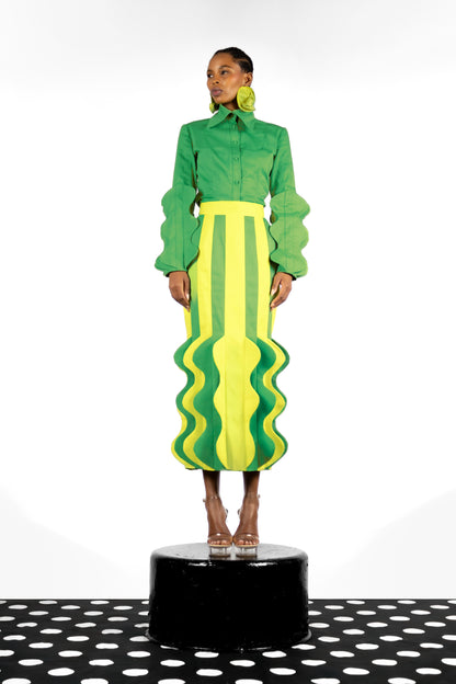 The Ripple Striped Skirt