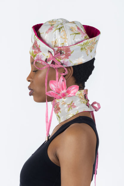 The Chromism Hat & Choker (Pink Peony Floral)