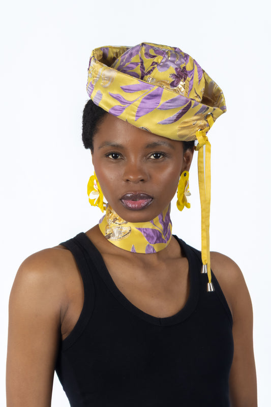 The Chromism Hat & Choker (Yellow & Purple Foliage)