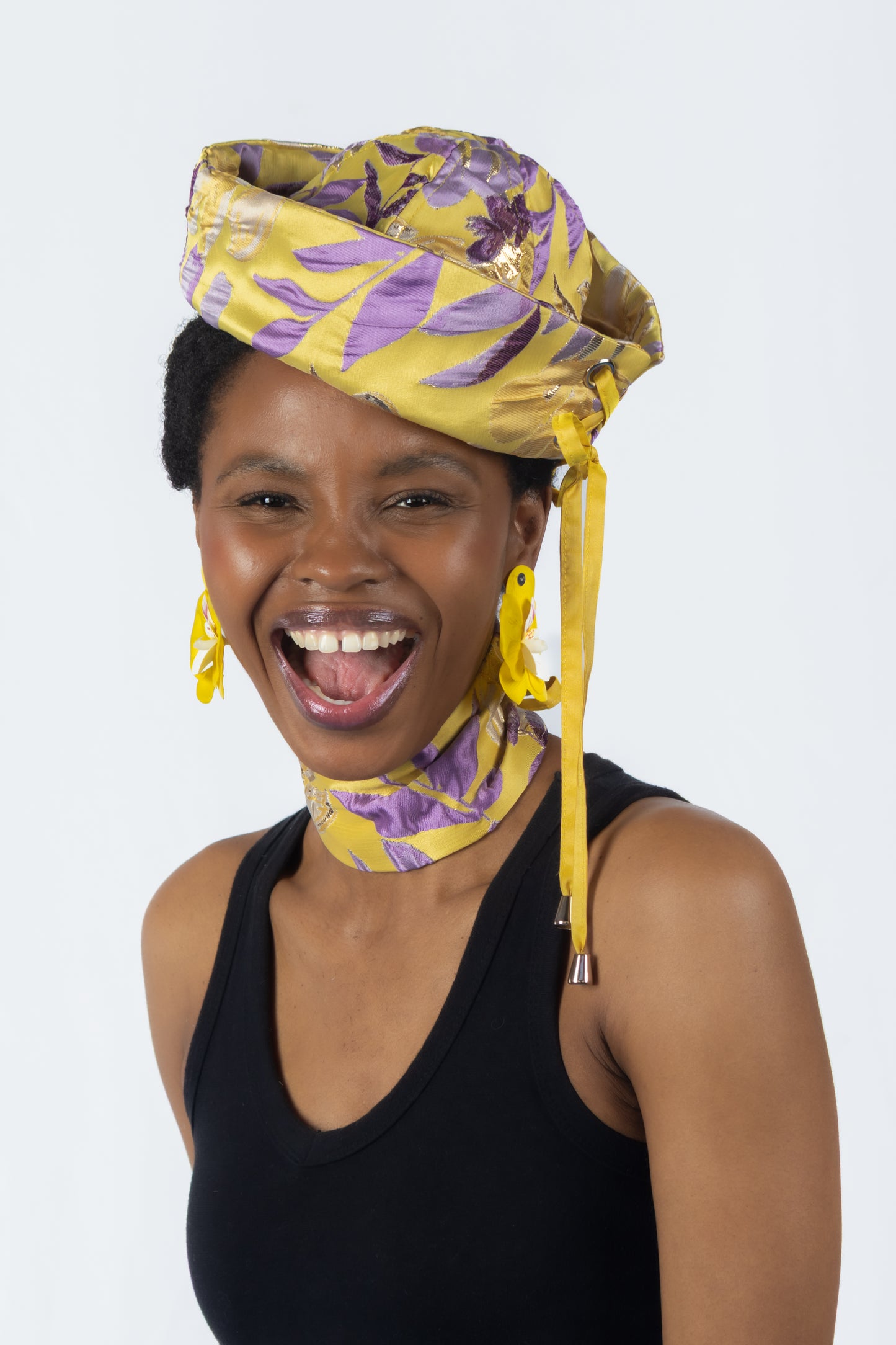 The Chromism Hat & Choker (Yellow & Purple Foliage)